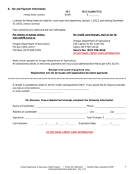 Hemp Seed License Application - Oregon, Page 3
