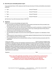 Hemp Handler License Application - Oregon, Page 2