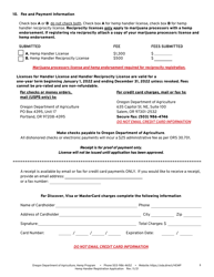 Hemp Handler License Application - Oregon, Page 3