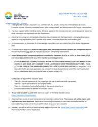 Document preview: Instructions for Hemp Handler License Application - Oregon
