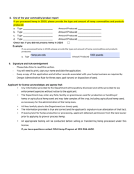 Instructions for Hemp Handler License Application - Oregon, Page 4