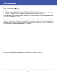 Request for Variance From Mandatory Conditions Other Than Regional Dry Maintenance Period - Agricultural Drainage Channel Maintenance - Oregon, Page 2