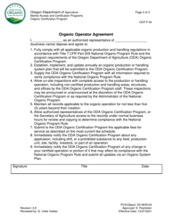 Form OCP.F.04 Organic Certification Application - Oregon, Page 2
