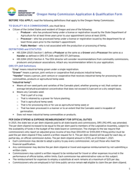 Document preview: Oregon Hemp Commission Application & Qualification Form - Oregon