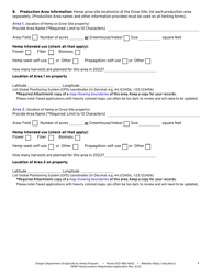 Hemp Grower/Grow Site License Application - Oregon, Page 2