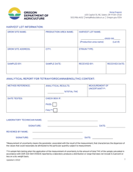 Hemp Pre-harvest Thc Report - Oregon, Page 2