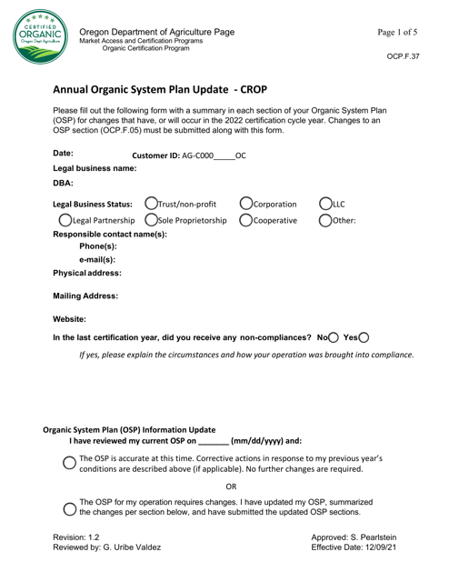 Form OCP.F.37 2022 Printable Pdf