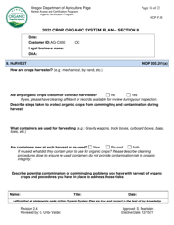Form OCP.F.05 Crop Organic System Plan - Oregon, Page 16