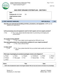 Form OCP.F.05 Crop Organic System Plan - Oregon, Page 17