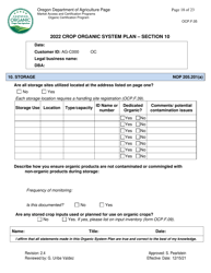 Form OCP.F.05 Crop Organic System Plan - Oregon, Page 18