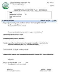 Form OCP.F.05 Crop Organic System Plan - Oregon, Page 20
