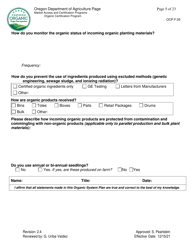 Form OCP.F.05 Crop Organic System Plan - Oregon, Page 5