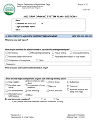 Form OCP.F.05 Crop Organic System Plan - Oregon, Page 6