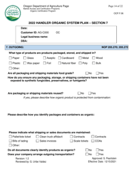 Form OCP.F.06 Handler Organic System Plan - Oregon, Page 14