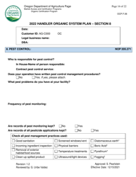 Form OCP.F.06 Handler Organic System Plan - Oregon, Page 16