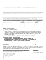 Swcd Declaration of Candidacy for Director - Oregon, Page 2