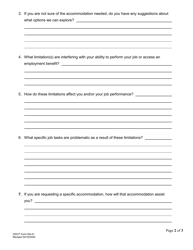 Form RA-01 Reasonable Accommodation Request Form - Oklahoma, Page 2