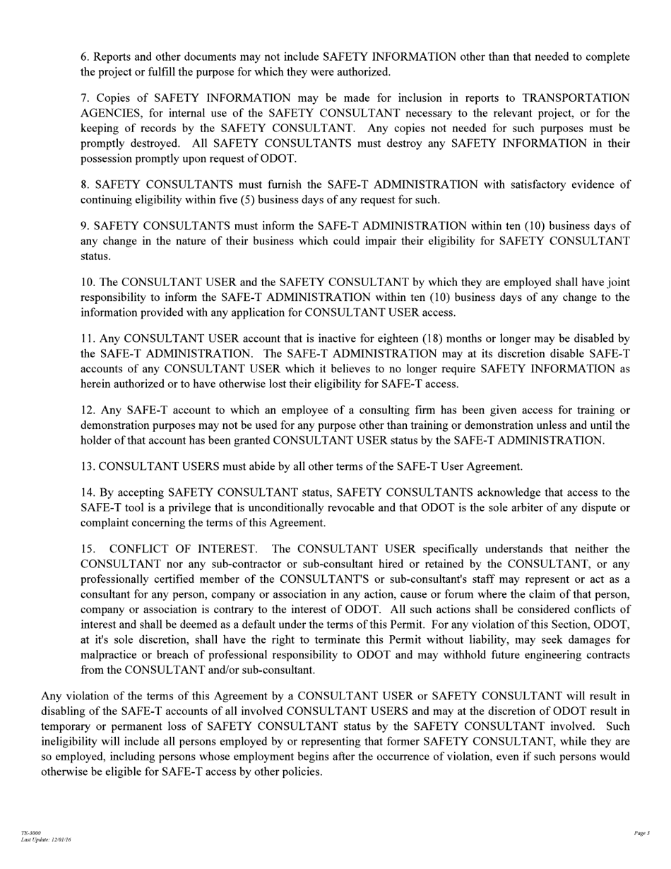 Form TE-3000 Consultant User Permit - Oklahoma, Page 3