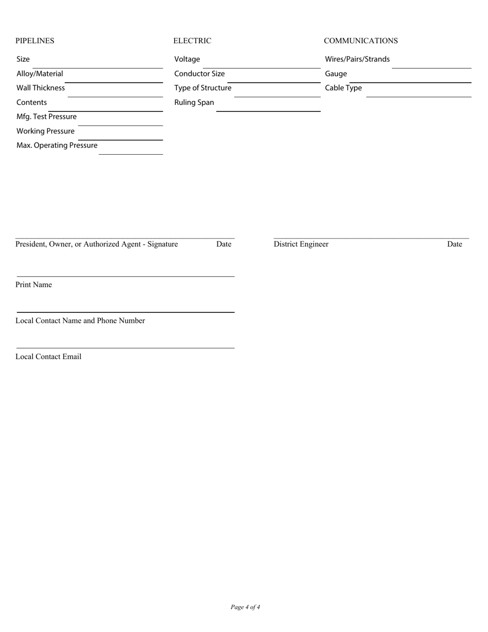 Form M4 Utility Permit for Federal or State Highways - Oklahoma, Page 4
