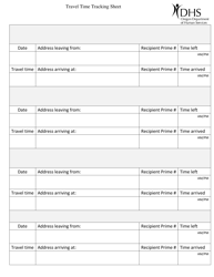 Travel Time Tracking Sheet - Oregon, Page 4