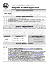 Form MJ17-2020 Marijuana Producer Application - Oregon, Page 2