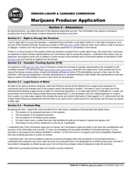 Form MJ17-2020 Marijuana Producer Application - Oregon, Page 3