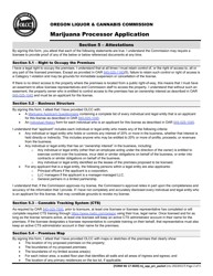 Form MJ17-3020 Marijuana Processor Application - Oregon, Page 3