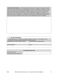 Annual Report (Post-completion) Form - Water Project Grants and Loans (Water Supply Development Account) - Oregon, Page 3