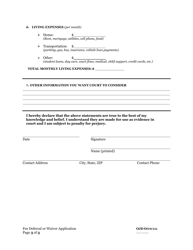 Application for Deferral or Waiver of Fees &amp; Declaration in Support - Oregon, Page 3