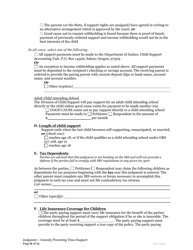 General Judgment of Custody and Parenting Time and Child Support - Oregon, Page 6