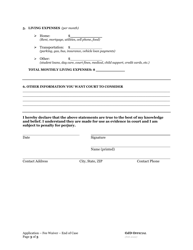 Application for Review of Waived or Deferred Fees and Declaration in Support - Oregon, Page 3