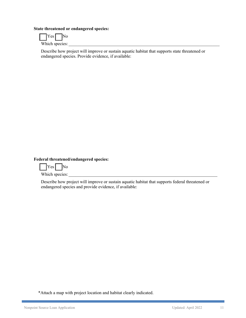 Nonpoint Source Project Loan Application (Design and Construction Projects) - Oregon, Page 11