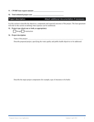 &quot;Nonpoint Source Project Loan Application (Design and Construction Projects)&quot; - Oregon, Page 3