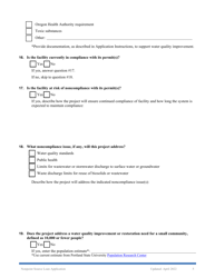 &quot;Nonpoint Source Project Loan Application (Design and Construction Projects)&quot; - Oregon, Page 5
