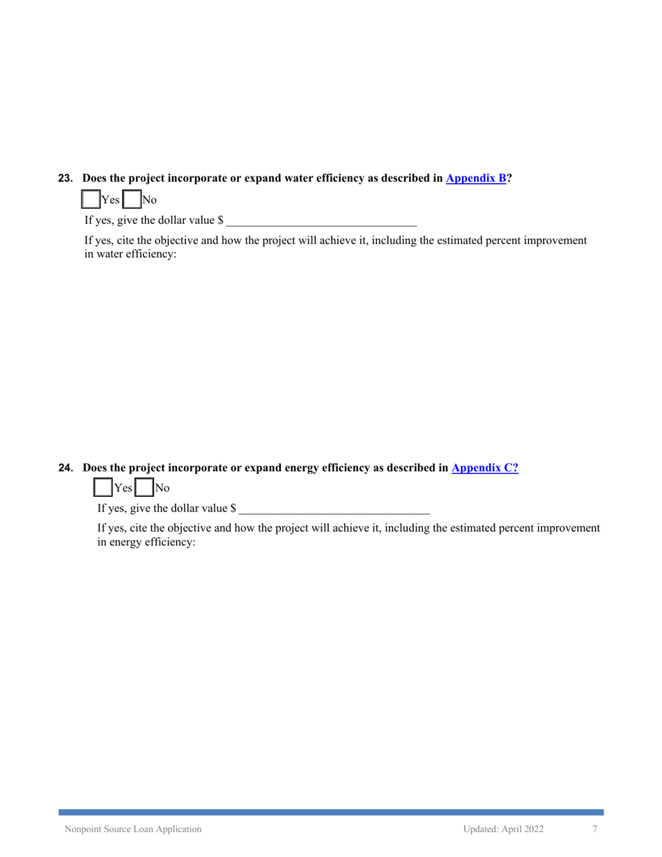 Nonpoint Source Project Loan Application (Design and Construction Projects) - Oregon, Page 7