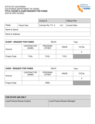 Document preview: Form CDA30 Title V/Scsep &amp; Oarr Request for Funds - California