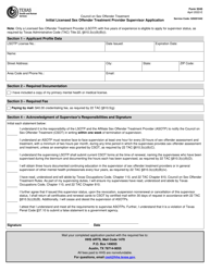 Document preview: Form 3245 Initial Licensed Sex Offender Treatment Provider Supervisor Application - Texas