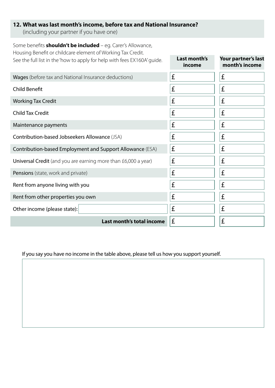 Form EX160 Apply for Help With Court and Tribunal Fees - United Kingdom, Page 4