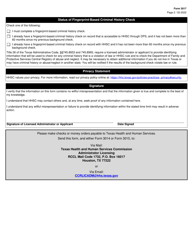 Form 3017 Request for Background Checks for an Administrator&#039;s License - Texas, Page 2