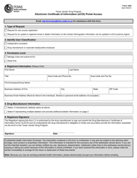 Document preview: Form 1403 Electronic Certificate of Information (Ecoi) Portal Access - Texas