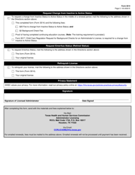 Form 3014 Administrator License - Renewal or Status Change - Texas, Page 2