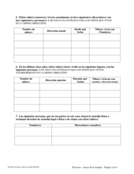 Anexo B Informacion Requerida Para La Custodia - Washington, D.C. (Spanish), Page 3