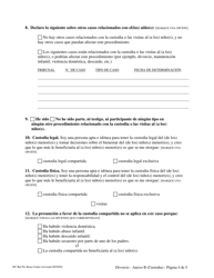 Anexo B Informacion Requerida Para La Custodia - Washington, D.C. (Spanish), Page 4