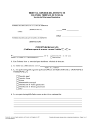 Document preview: Peticion De Desacato - Washington, D.C. (Spanish)