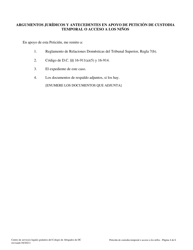 Peticion De Custodia Temporal O Acceso a Los Ninos - Washington, D.C. (Spanish), Page 4