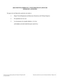 Oposicion a Peticion - Washington, D.C. (Spanish), Page 3