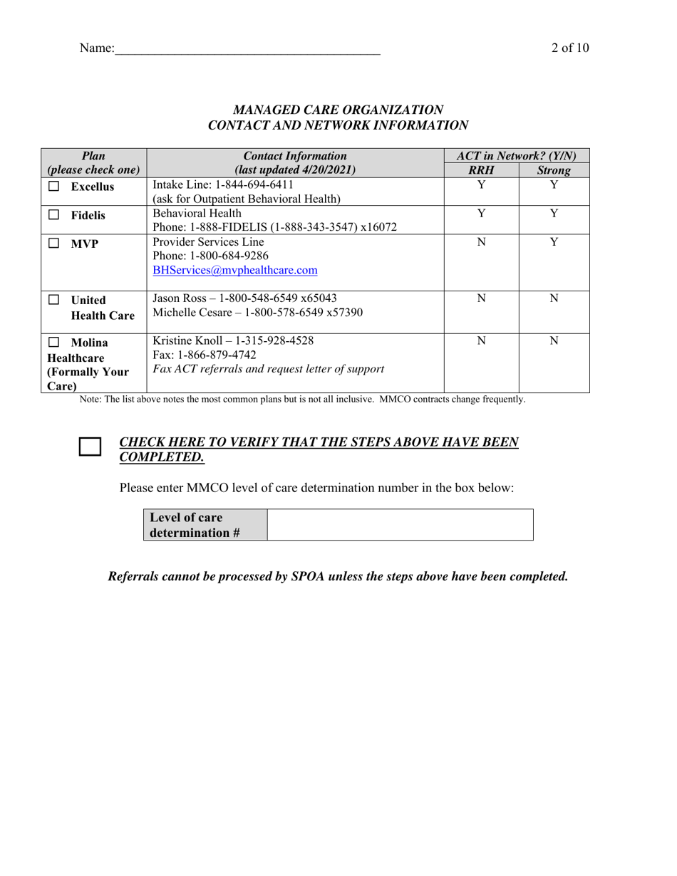Assertive Community Treatment (Act) Referrals - Monroe County, New York, Page 2