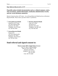 Assertive Community Treatment (Act) Referrals - Monroe County, New York, Page 7