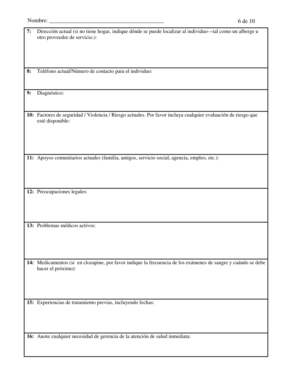 Remisiones De Assertive Community Treatment (Act) - Monroe County, New York (Spanish), Page 6