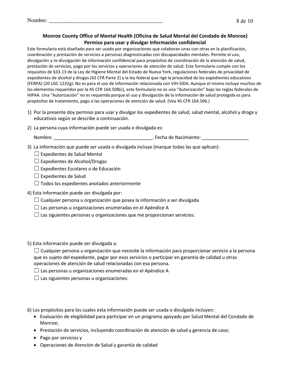 Remisiones De Assertive Community Treatment (Act) - Monroe County, New York (Spanish), Page 8